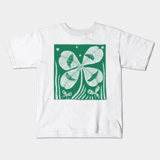 Four-Leafed Clover Kids T-Shirt